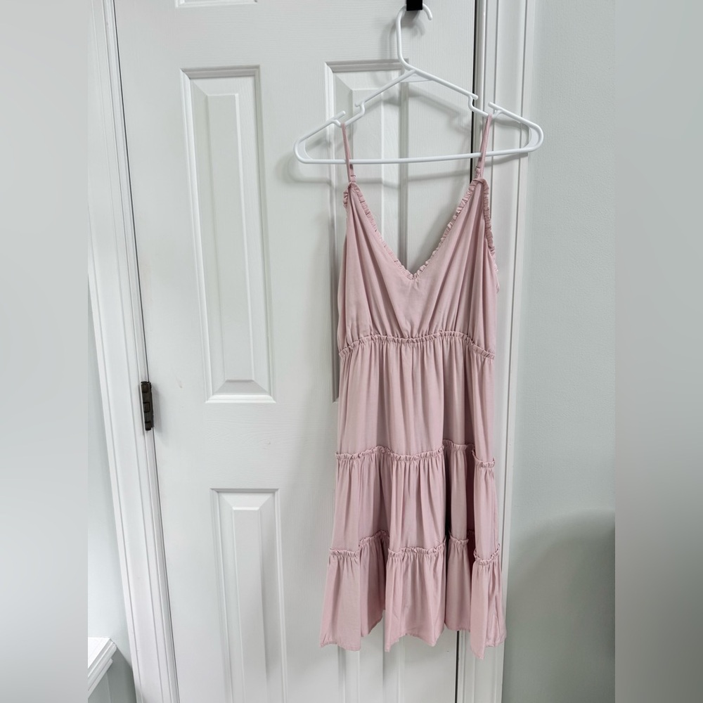 NWT Pink Sleeveless Tiered Dress